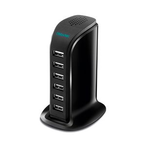 Carregador Movitec Hub HB-01 6 Portas USB Preto Bivolt