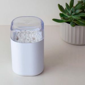 Porta Algodão ou Cotonete Dual Branco - Ou