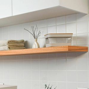 Cesto Organizador Com Tampa Grid de Bambu Bege 2,5L - OU