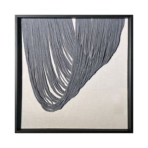Quadro Arte Propria Macrame Cinza Esq 70X70