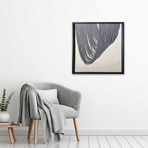 Quadro Arte Propria Macrame Cinza Esq 70X70
