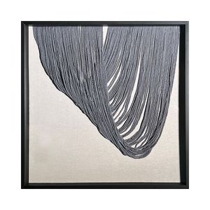 Quadro Arte Propria Macrame Cinza Dir 70X70