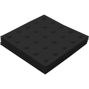 Piso Kapazi Vinílico Tátil Alerta Preto PVC 25cmX25cm