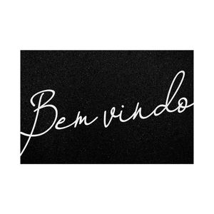 Tapete Kapazi Capacho Vinil 40 CMx60 CM Preta Bem-vindo