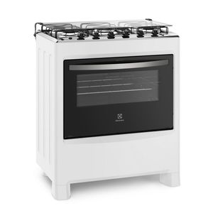 Fogão 5 Bocas Electrolux 76LBU Branco Automático com Ultra Chama e Painel Completo Bivolt
