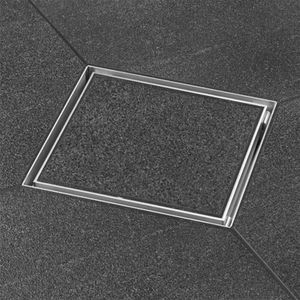 Ralo Odem Sifonado Oculto Abs 13X13 Regulavel Cinza