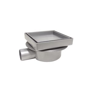 Ralo Odem Sifonado Oculto Abs 13X13 Regulavel Cinza