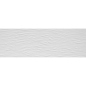 Revestimento 3D Acetinado Retificado Tissue White 40X120CM - F4301MC011 - Roca