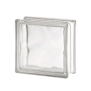 Tijolo de Vidro Block Onda 19X19CM Incolor - Fortec