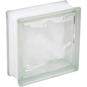 Tijolo de Vidro Block Onda 19X19CM Incolor - Fortec