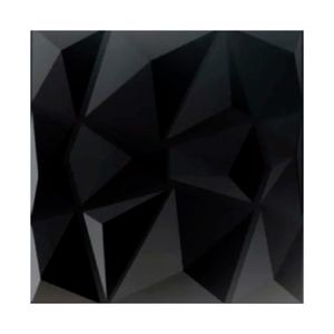 Painel Mebuki 3D 50X50 8Pc Diamante Pt Fosco