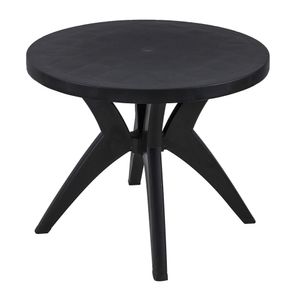Mesa Redonda Deluxe Preta - Forte Plástico