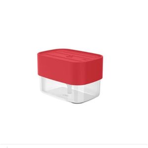 Dispenser Ou de Detergente Porta Esponja Trium 10,5 x 15 x 10 CM PP + OS Vermelho Fechado