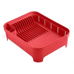 Escorredor Ou de Loucas Trium 40 x 31 x 12 CM PP Vermelho Fechado