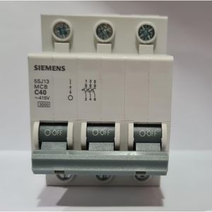 Disjuntor Siemens Tripolar Curva C 40A 3Ka 220/380V Branco