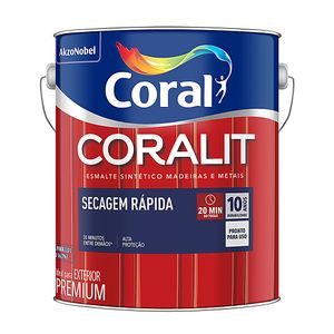 Esmalte Coral Coralit Secagem Rápida Acetinado Branco 3L