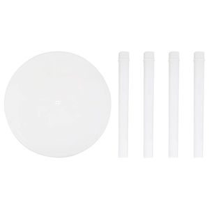 Mesa Plástica Montável Redonda Branca 94CM - Mor