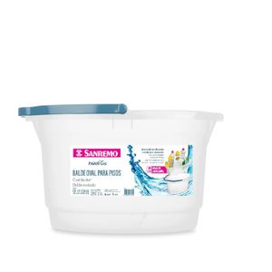 BALDE OVAL PLASTICO SANREMO HYDRUS INCOLOR 14L