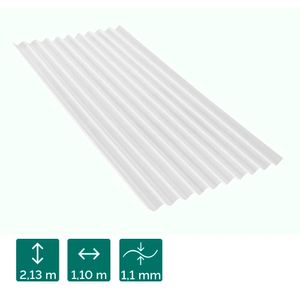 Telha Translúcida Ondulada P/177 2,13m x 1,10m 1,1mm - Granplast