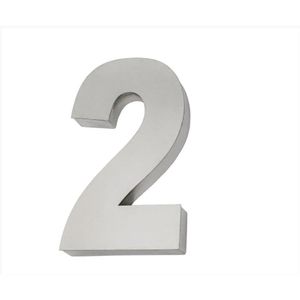 Numero Residencial Silvana Inox Nº 2