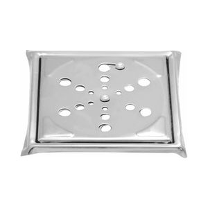 Grelha Quadrada Clara Inox 10x10cm Com Caixilho