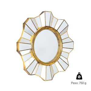 Espelho Conthey Flower Ouro Velho 39X39X2 Cm