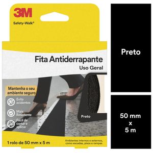 Fita Antiderrapante 3M Safety 50mmx5m Preta