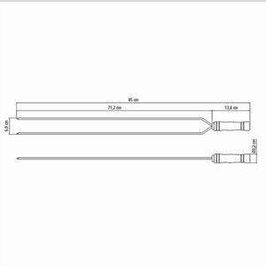 Espeto Largo Simples Para Churrasco Tramontina Em Aço Inox 85 Cm