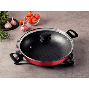Panela Wok Antiaderente Starflon Max Loreto Vermelho 28Cm - 27817022 - Tramontina