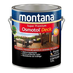 Tinta Verniz Montana Osmotol Deck Natural Sem Brilho 3,6L
