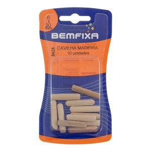 Cavilha Bemfixa De Madeira 6X30Mm Cartela