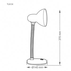 Luminária de Mesa Articulável E27 40W TLM 04 Kids Preta - 65020011-02 - Taschibra