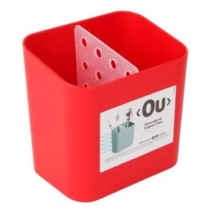 Escorredor Ou de Talheres Trium 12,5 x 8,5 x 12 CM PP Vermelho Fechado