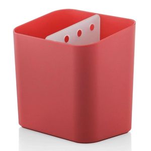 Escorredor Ou de Talheres Trium 12,5 x 8,5 x 12 CM PP Vermelho Fechado