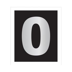 Placa Sinalizadora Emplac Numeral 0 10 x 8 cm