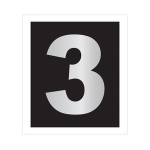 Placa Sinalizadora Emplac Numeral 3 10 x 8 cm