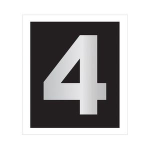 Placa Sinalizadora Emplac Numeral 4 10 x 8 cm