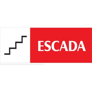 Placa Sinalizadora Emplac Escada Vermelha ps 20 x 7cm