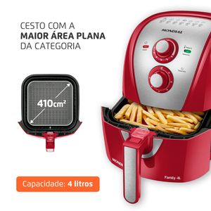 Fritadeira Elétrica Family 4 Litros Vermelha AFN-40-RI 220V Mondial