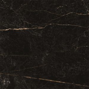 Piso Cerâmico Super Prime Marmorizado Retificado Polido Eclipse Preto Tipo A 75X75CM - Cerbras