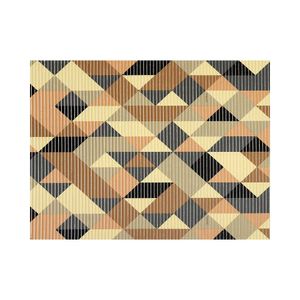 Passadeira Kapazi 43X65Cm Tropical Triangulo Marrom