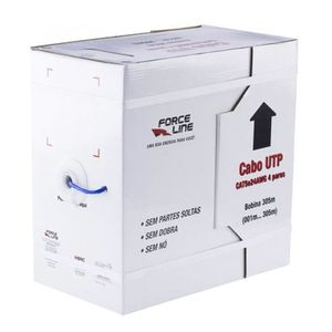 Cabo de Rede Lan Cat 5E CMX 4P Azul Forceline