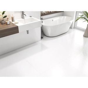 Piso Cerâmico Monocromático Brilhante Retificado Riviera Branco Tipo A 67X67CM - 58700 - Arielle