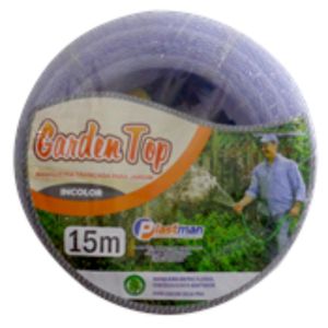 Mangueira Plastman Para Jardim Garden Top Incolor Trançada 15mt