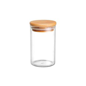 Pote Hermético de Vidro com Tampa de Bambu 250ML - Oikos