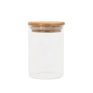 Pote Hermético de Vidro com Tampa de Bambu 400ML - Oikos