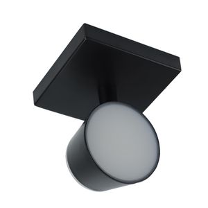Spot LED Redondo 7W Luz Amarela 3000K 1C Preto - Fortec