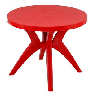 Mesa Redonda Deluxe Vermelha - Forte Plástico
