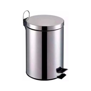 Lixeira Inox com Pedal e Balde Preta 3L - Hasiera