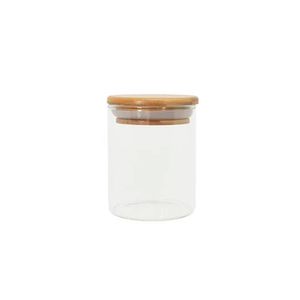 Pote Hermético de Vidro com Tampa de Bambu 200ML - Oikos